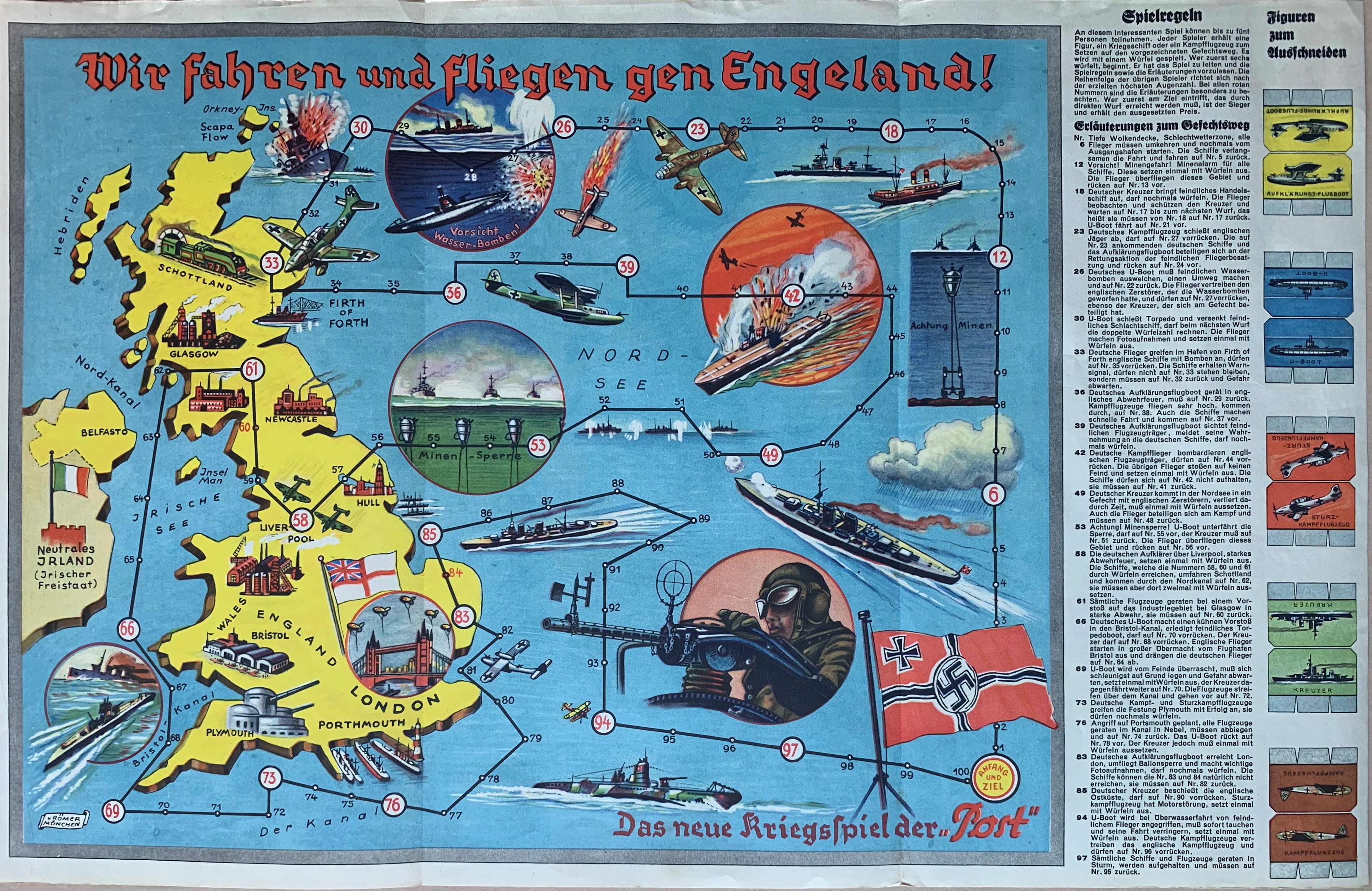 Board for Wir fahren und fliegen gegen England