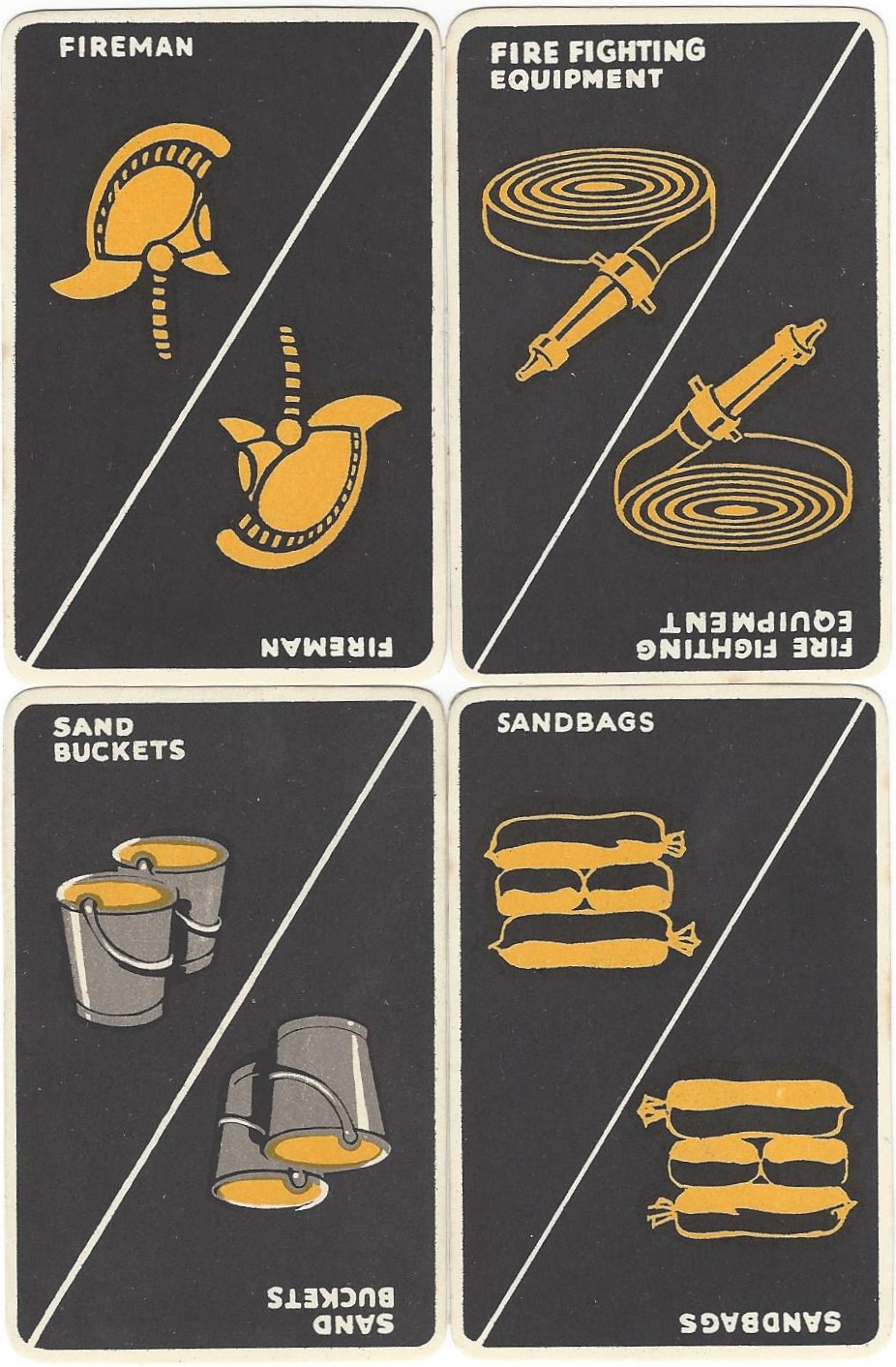 Fire equipment cards from Black-Out