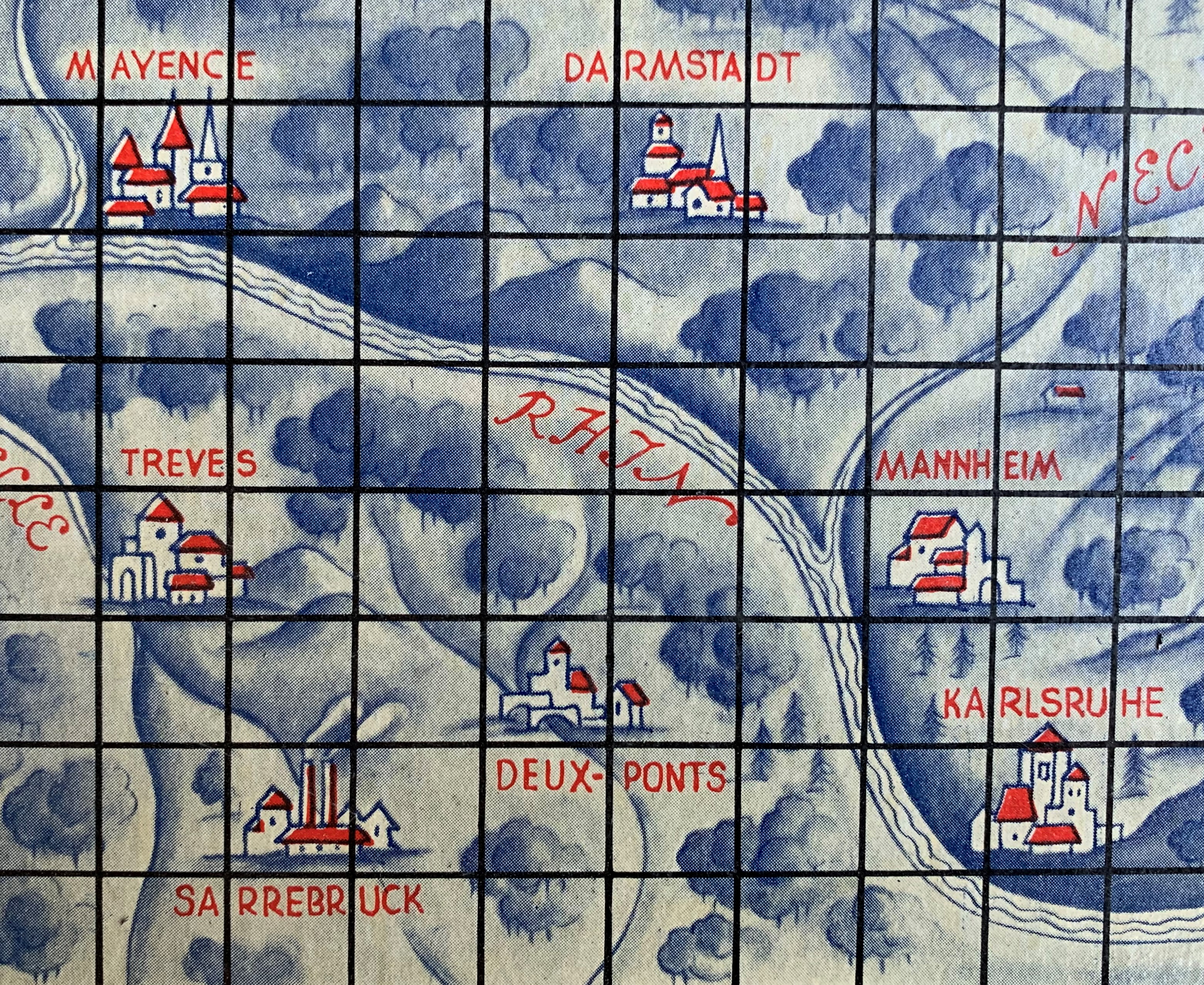 Closeup of the Siegfried game board