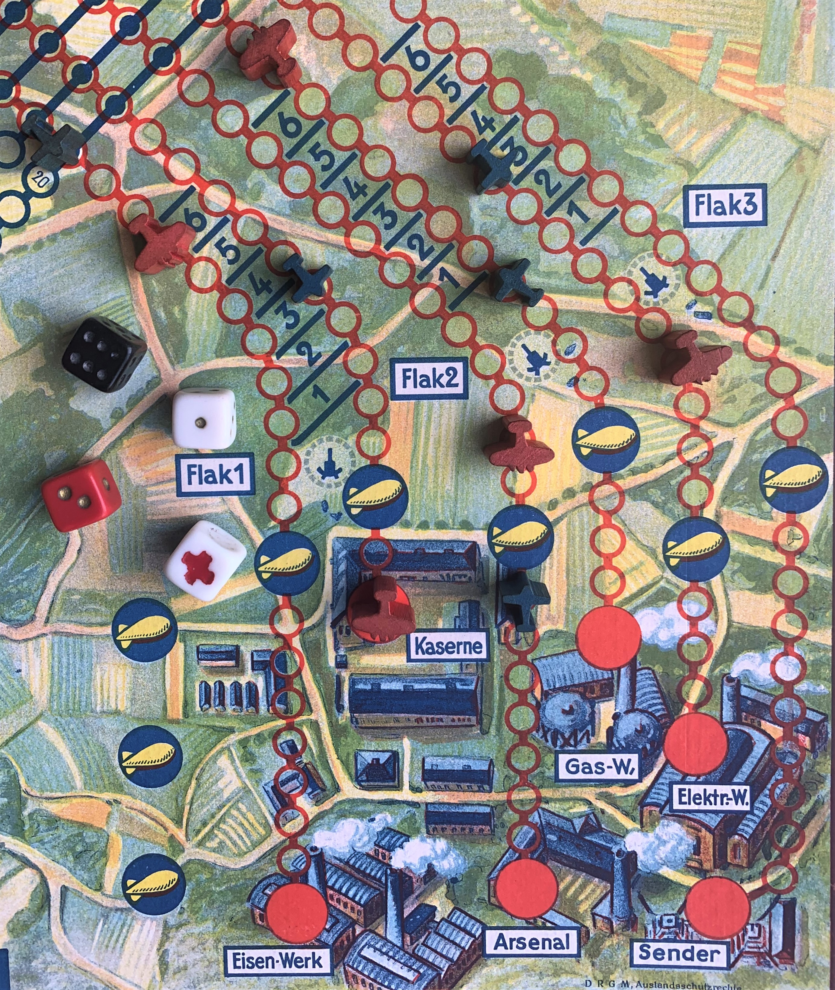 Adler Luftverdigungspiel Board Example