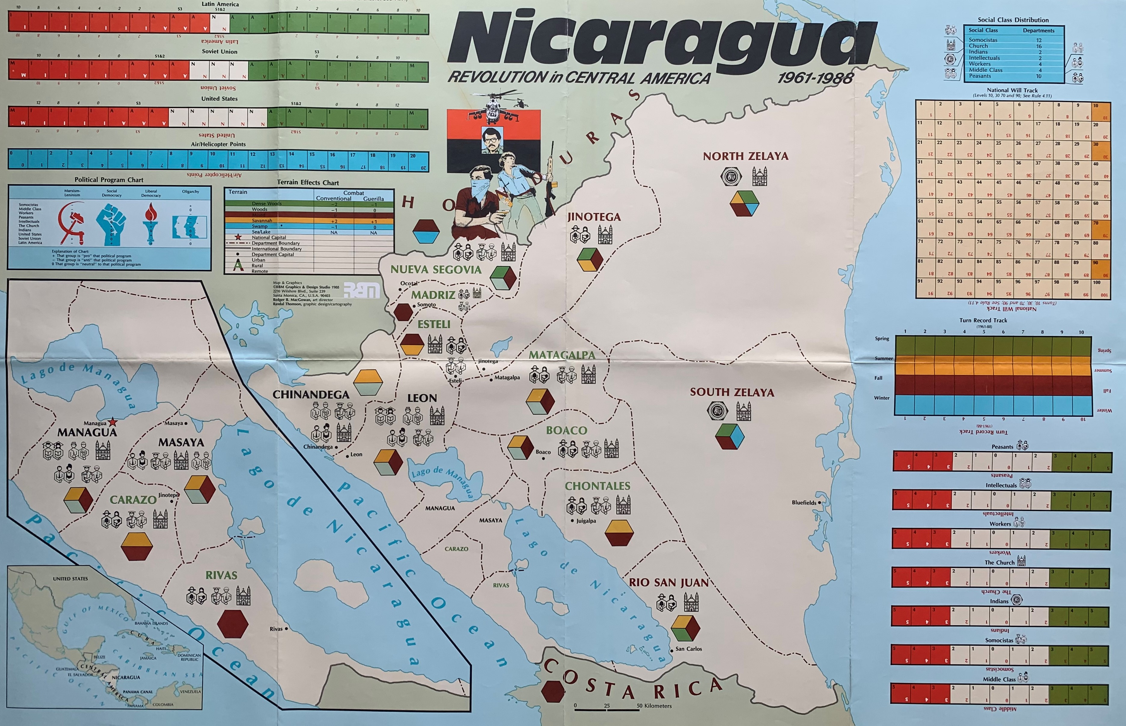 Nicaragua Map Board