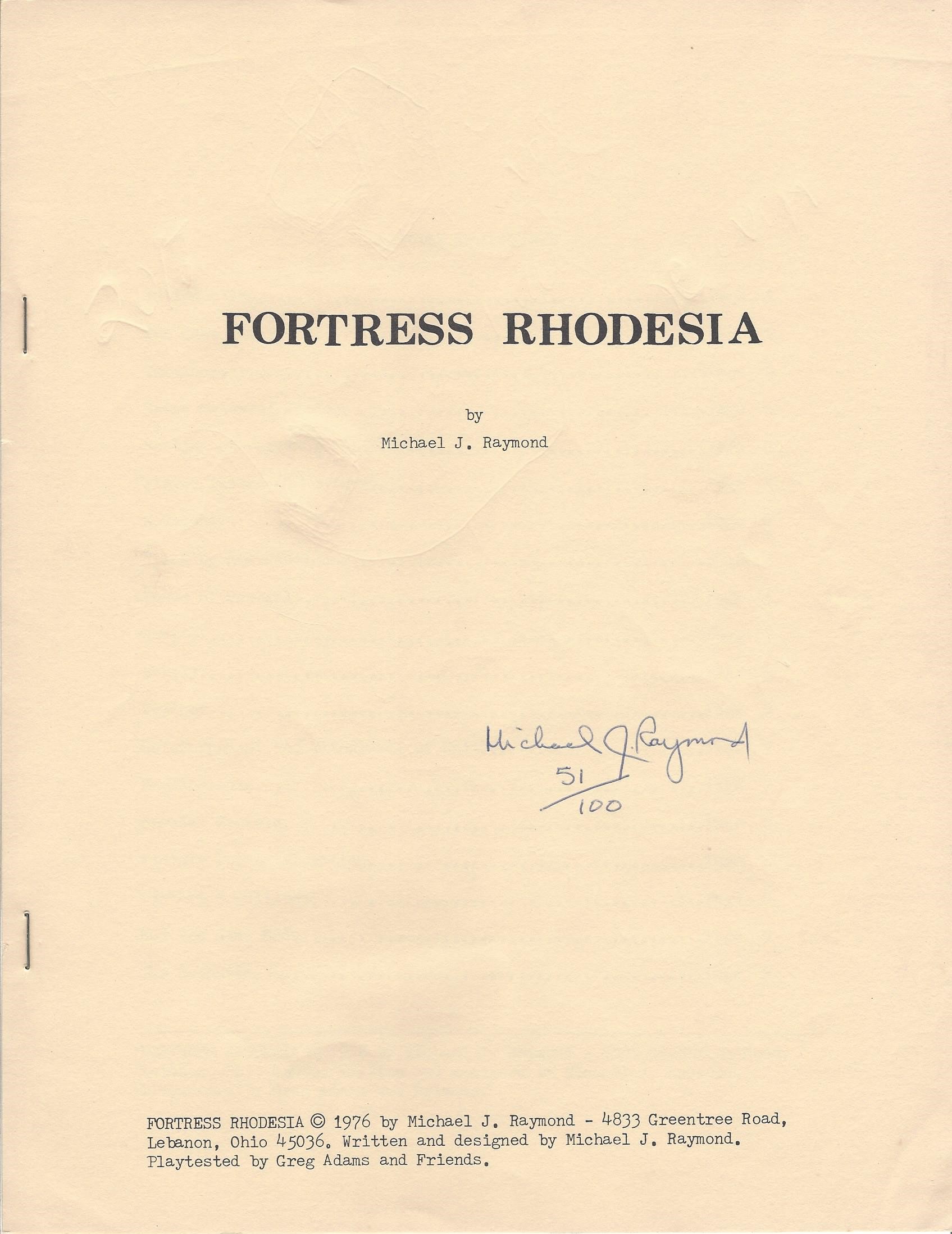 Rhodesia Rules Cover