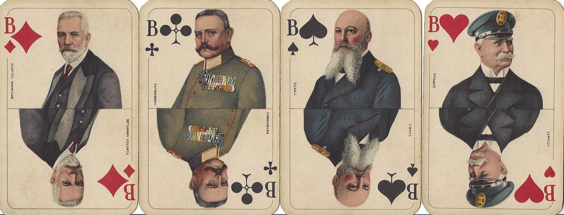 Jack face cards from the Yenidze Skat deck