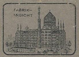 Skat card deck box showing the Yenidze tobacco factory