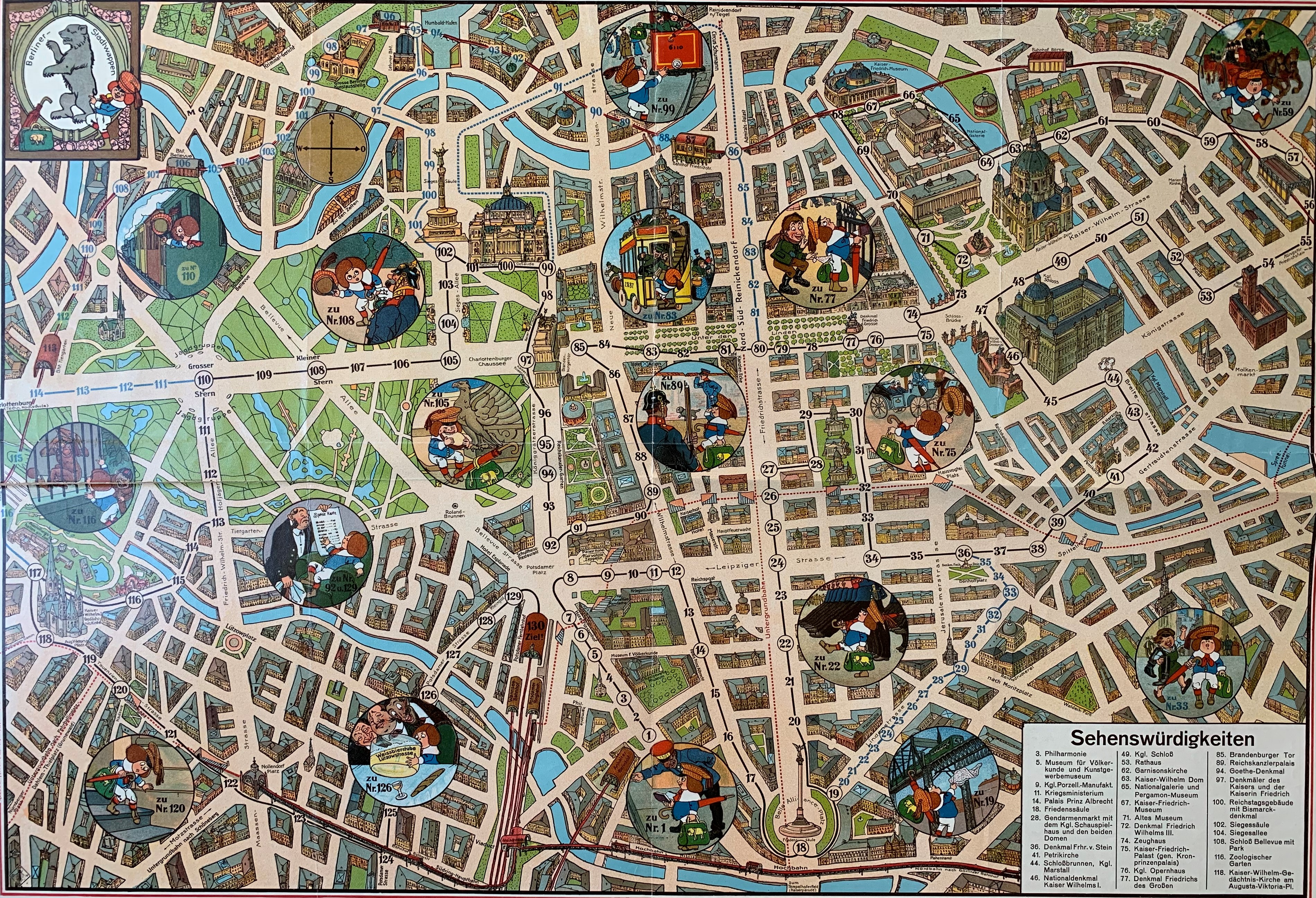 Full game board for In der Gross-Stadt