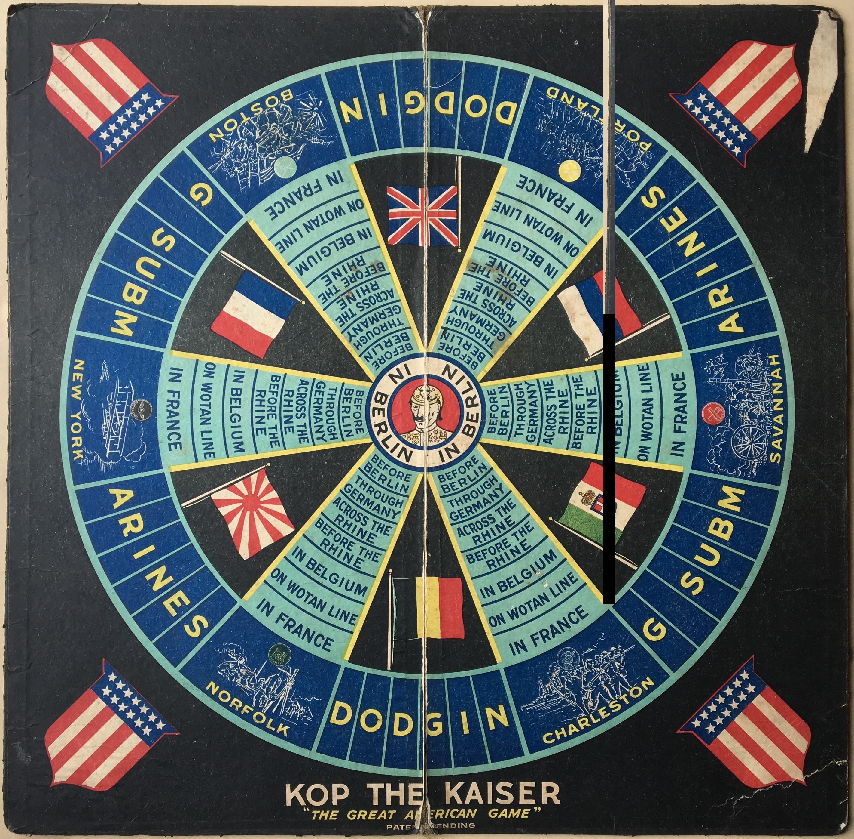 Game board for Kop the Kaiser