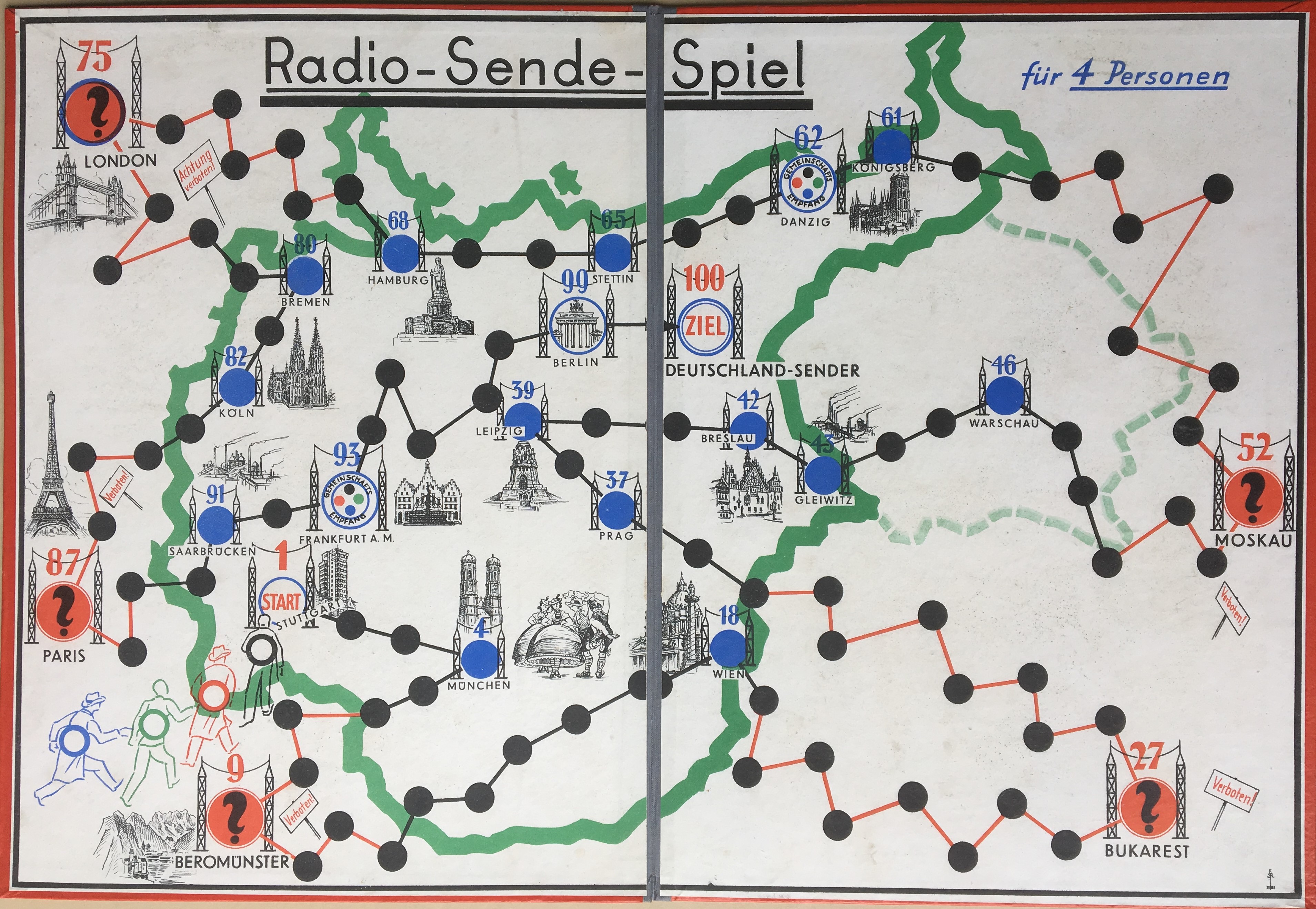 Game board for Radio-Sende-Spiel