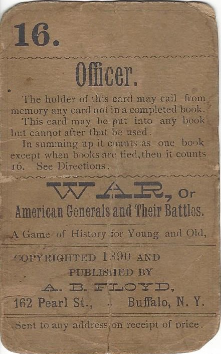 Officer wild card from War: American Generals and their Battles