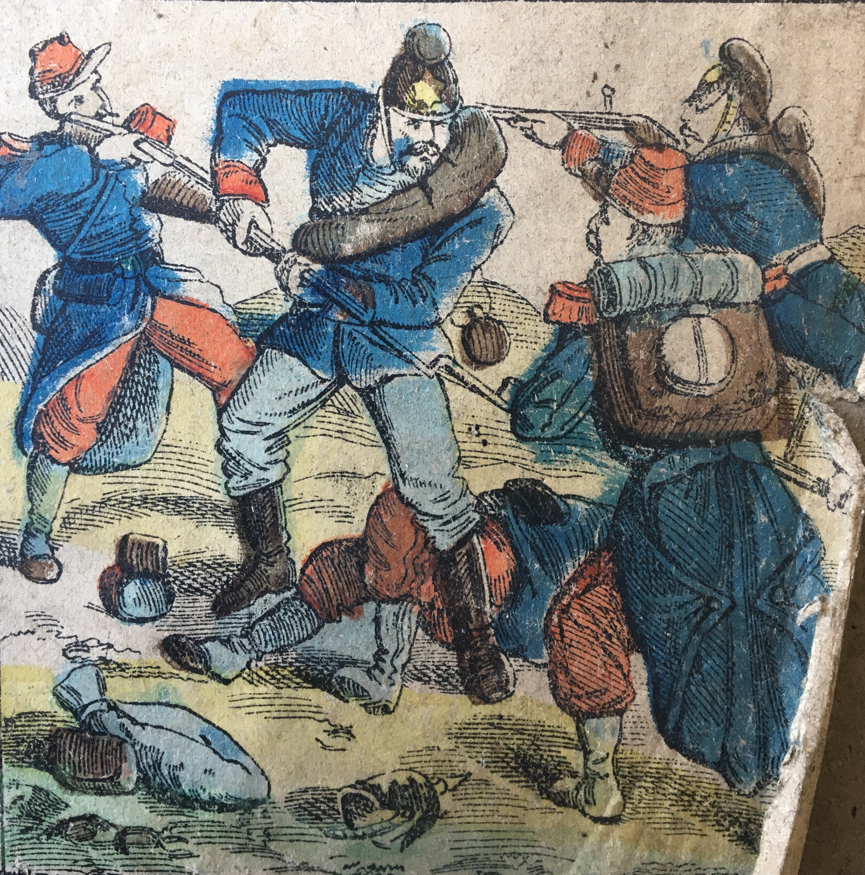 Close-quarters infantry combat scene from Kriegs-Spiel