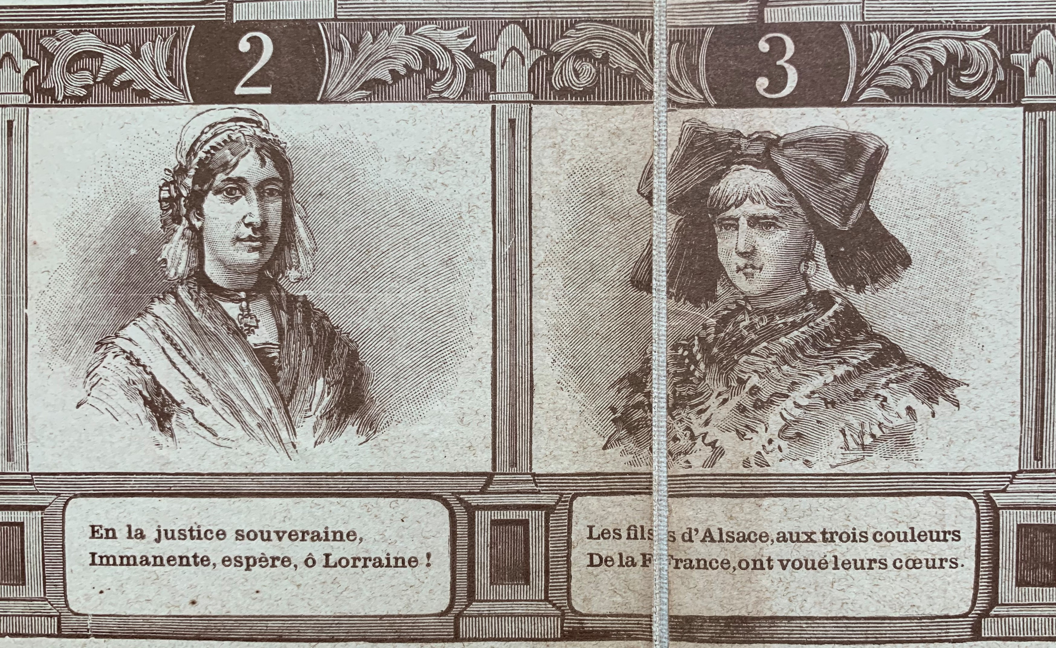 Detail from L'Alliance Franco-Russe showing Alsace and Lorraine