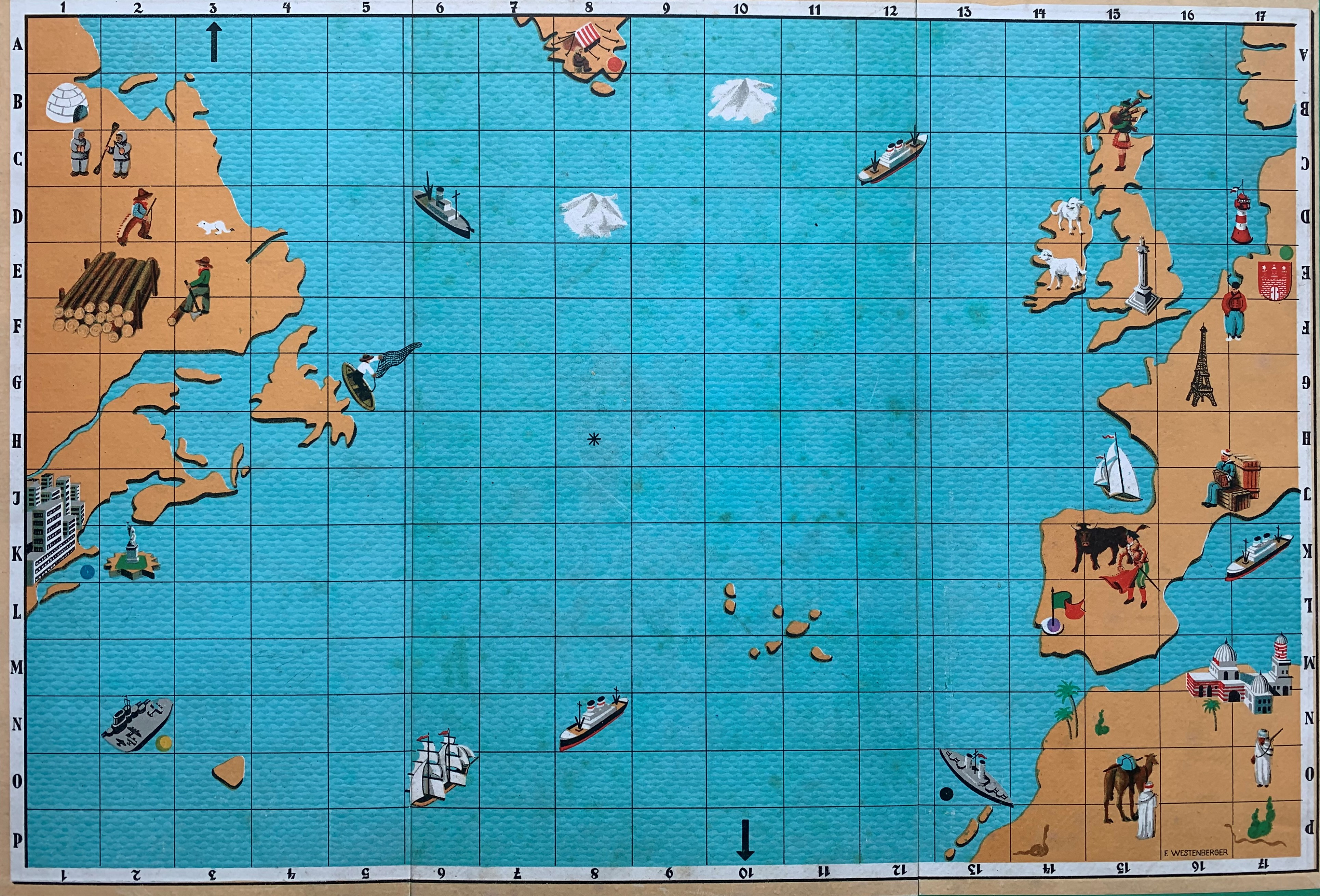 Map board for F.P.1 game