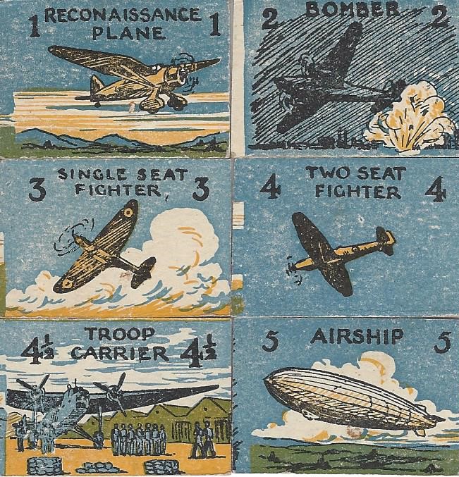 Individual plane cards from Aviation and Tri-Tactics