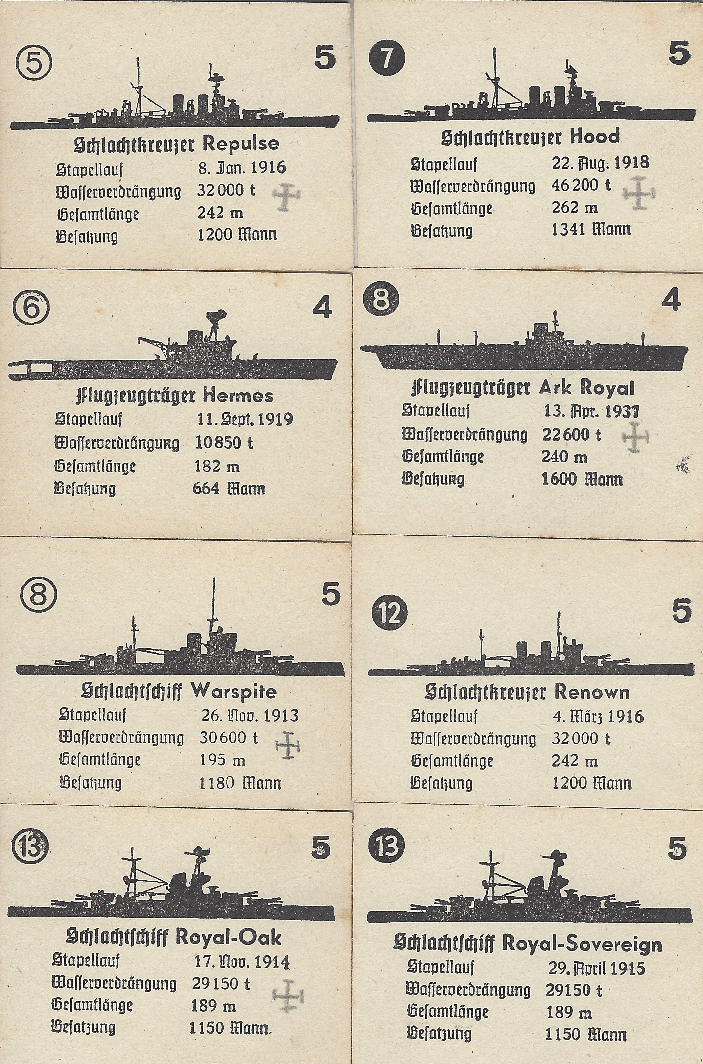 Fahren Warship Cards