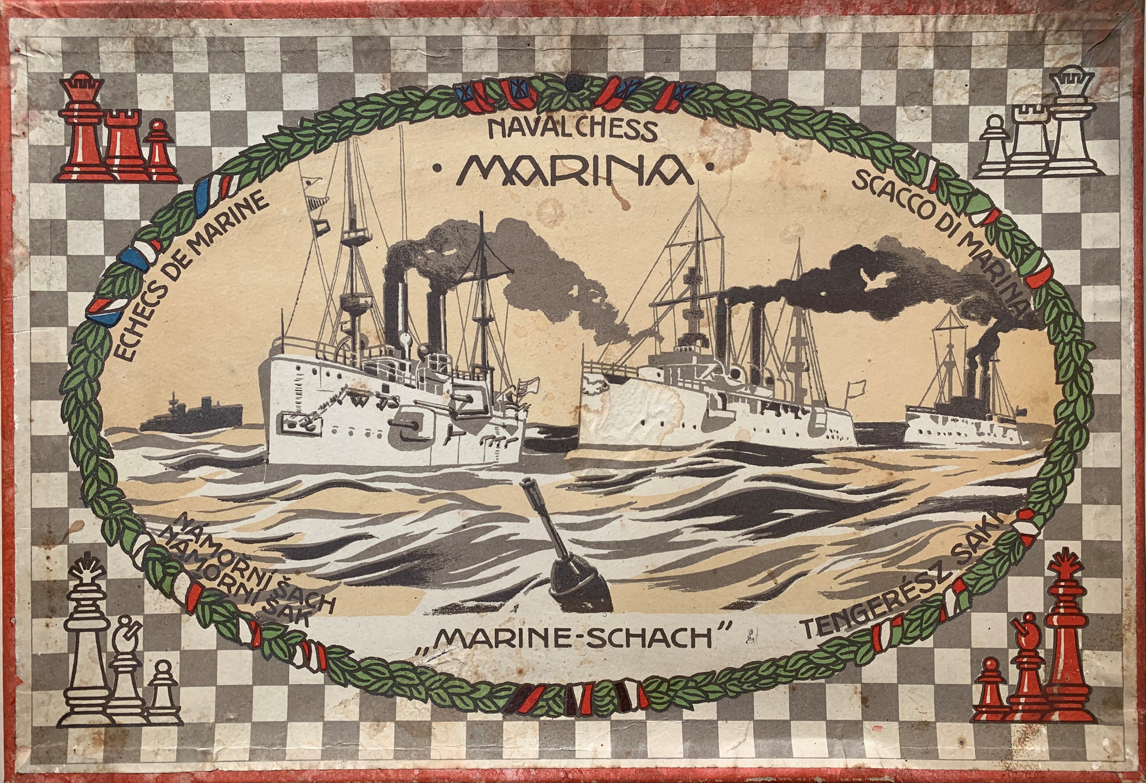 Box cover for Marine-Schach