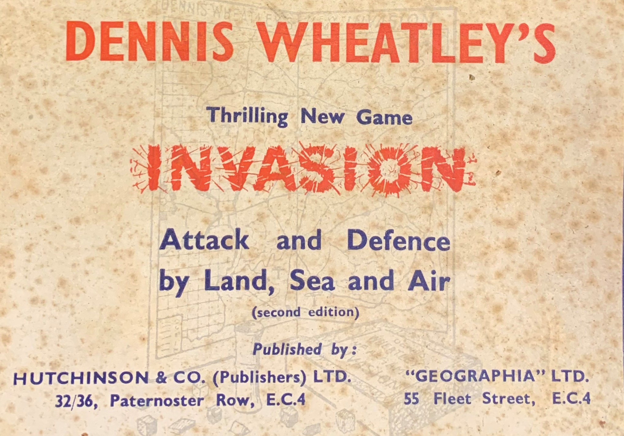 Label for Dennis Wheatley's Invasion