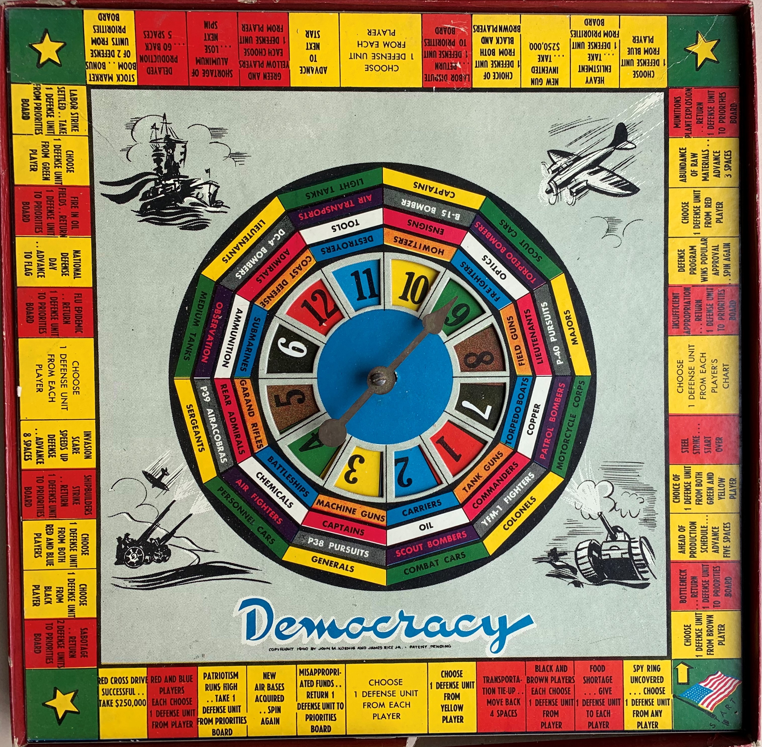 Board with spinner for Democracy
