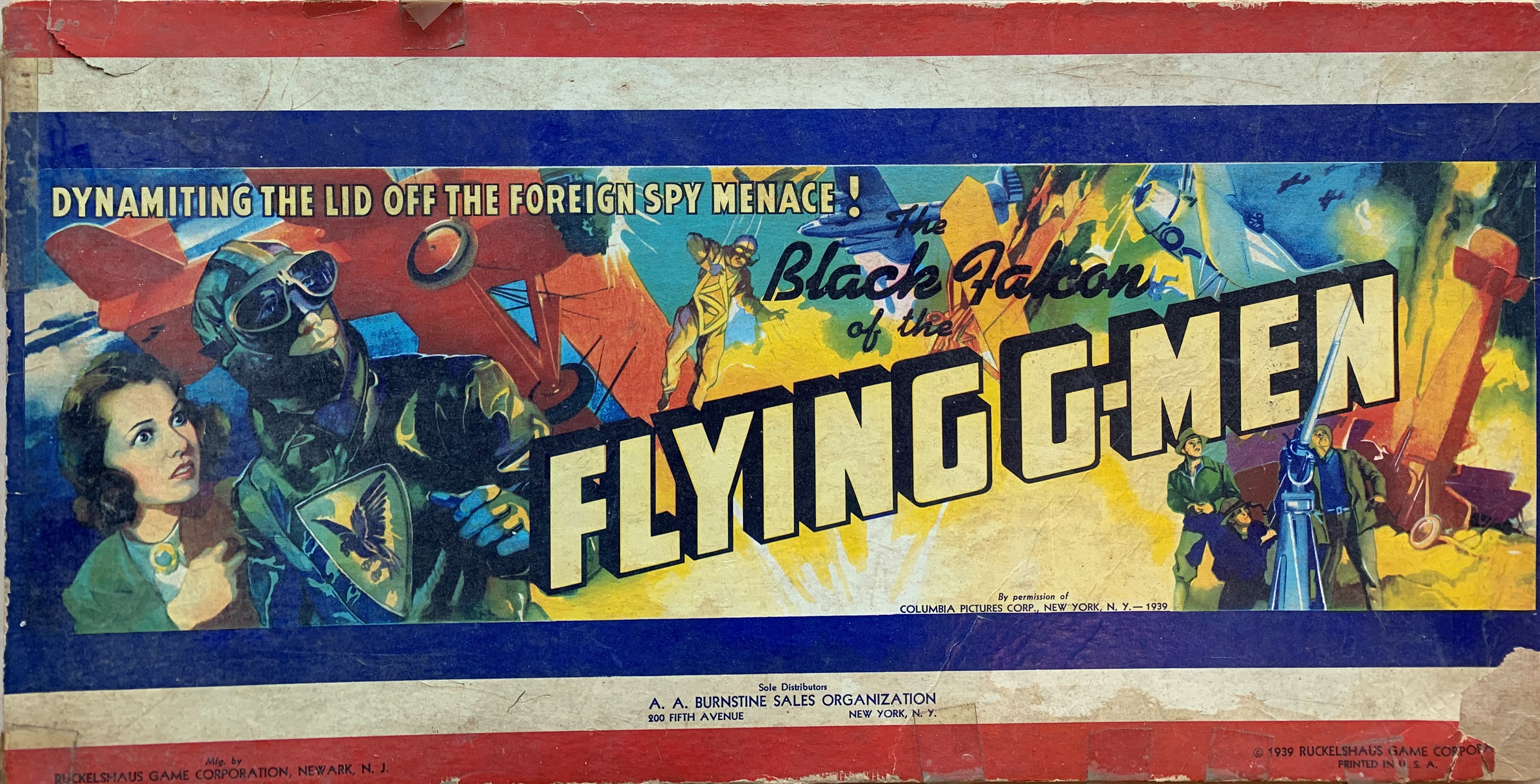 Box top for The Black Falcon of the Flying G-Men