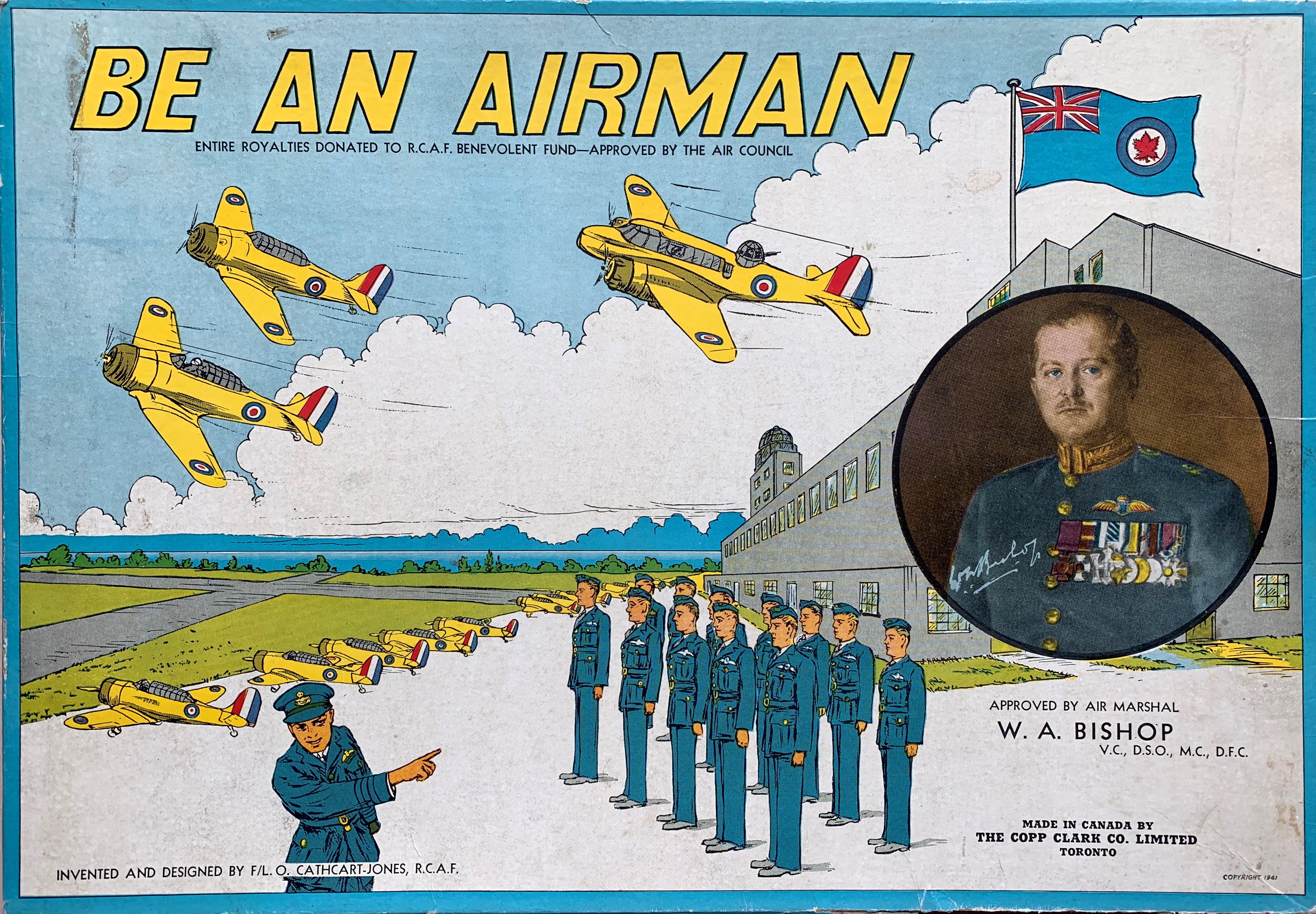 Game board for Be an Airman showing training and combat paths