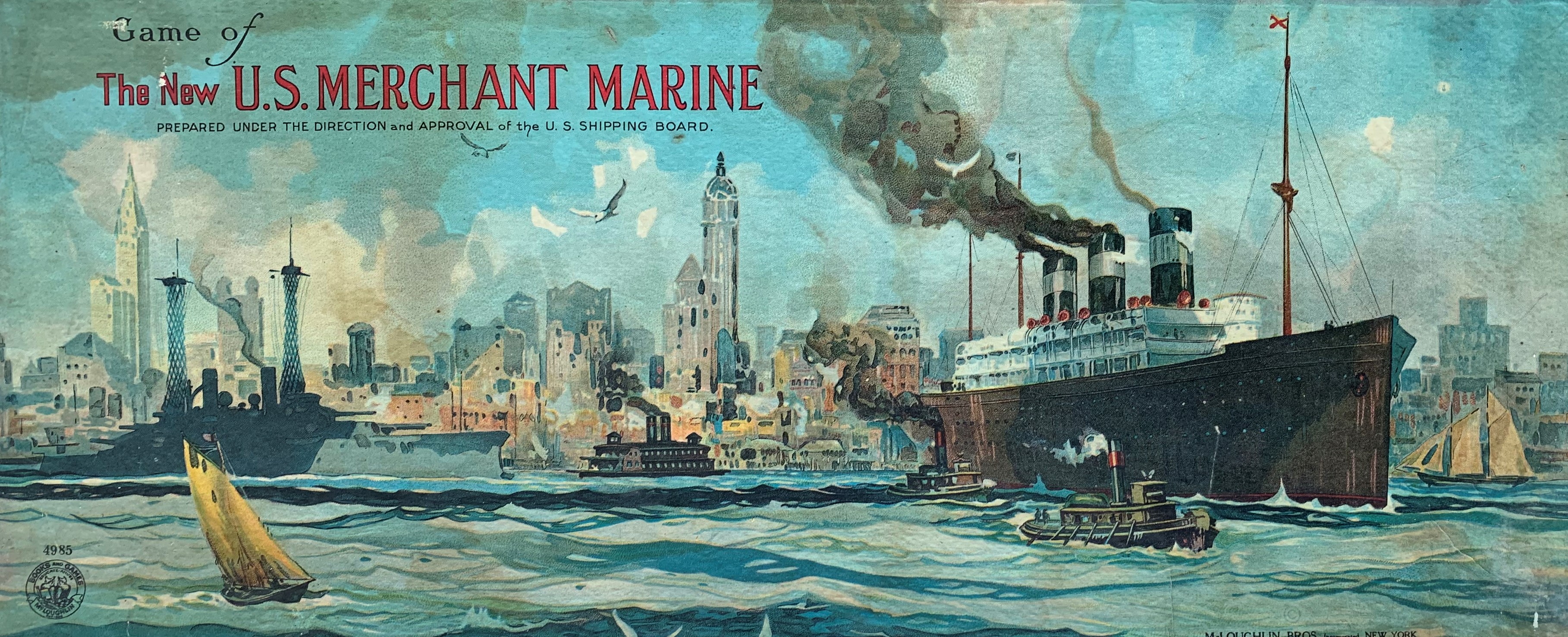 Box cover for Game of the New U.S. Merchant Marine