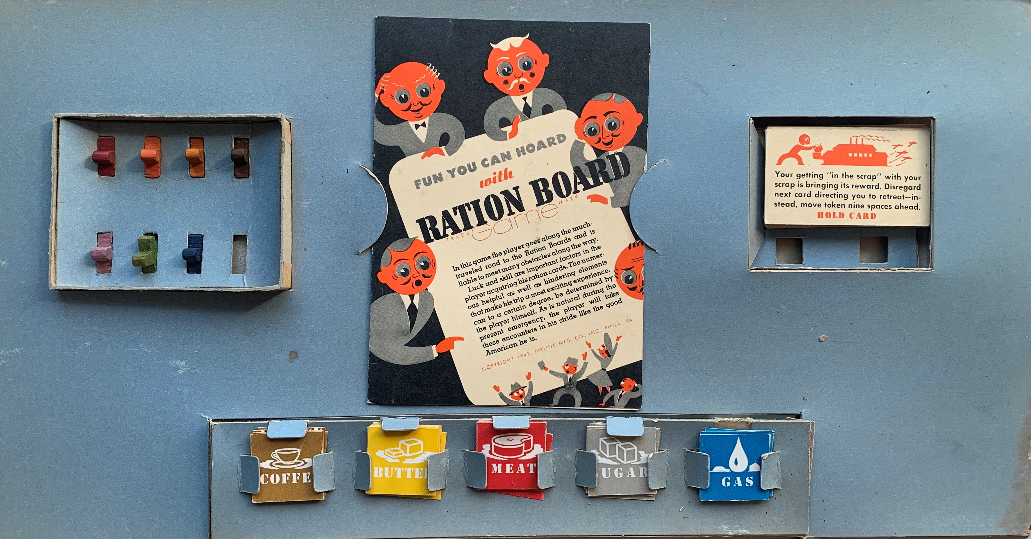 Contents of the Ration Board game box