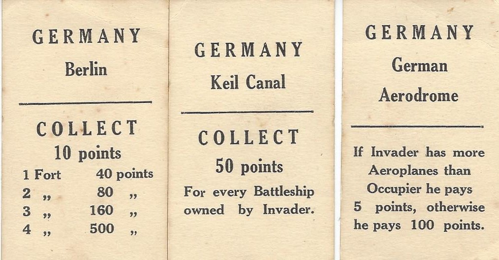 Supremacy game board showing German properties and strategic locations
