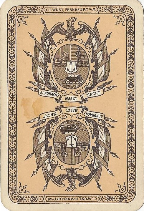 Card backs showing the coat of arms of the South African Republic