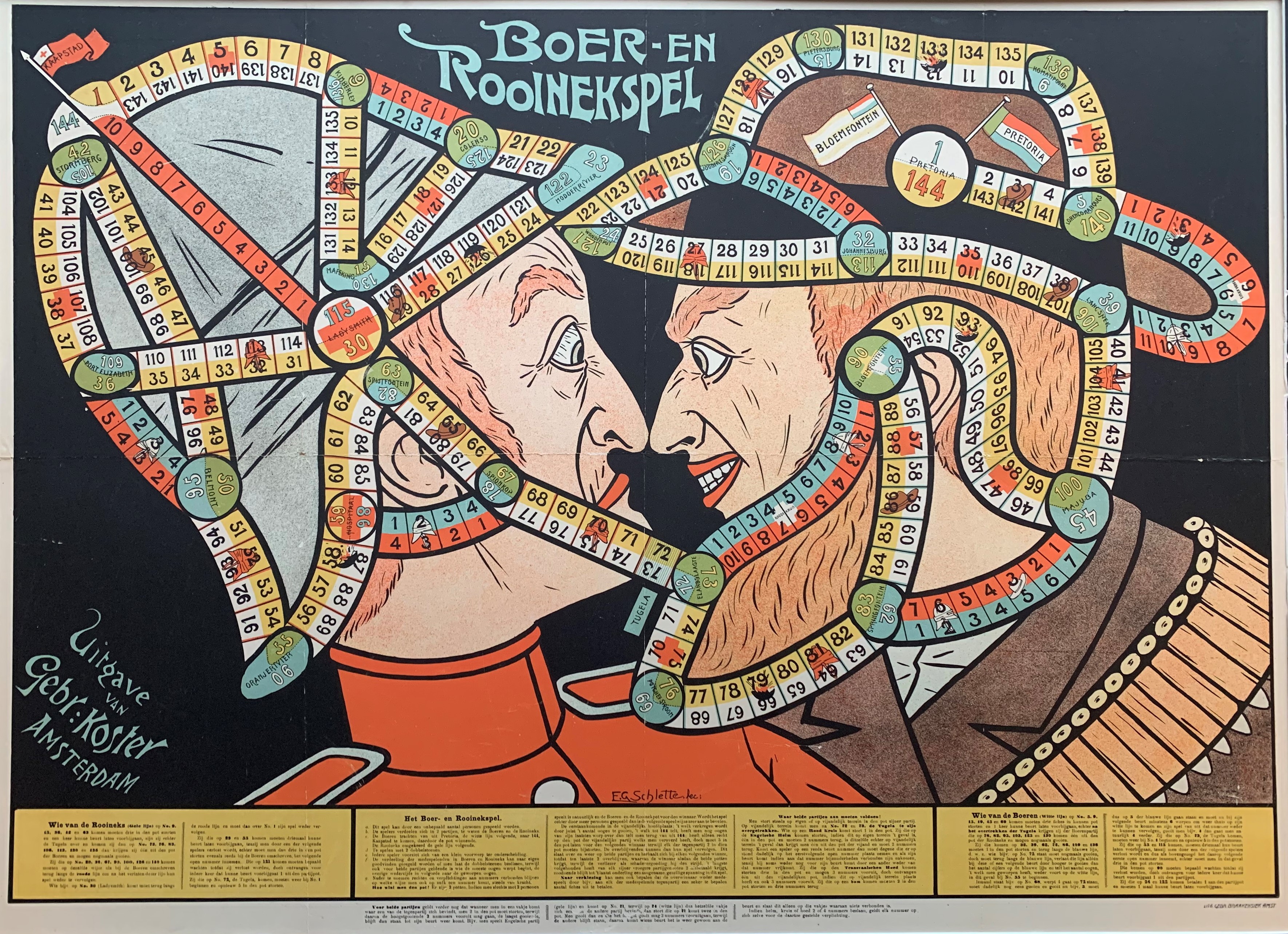 Full board for Boer en Rooineckspel