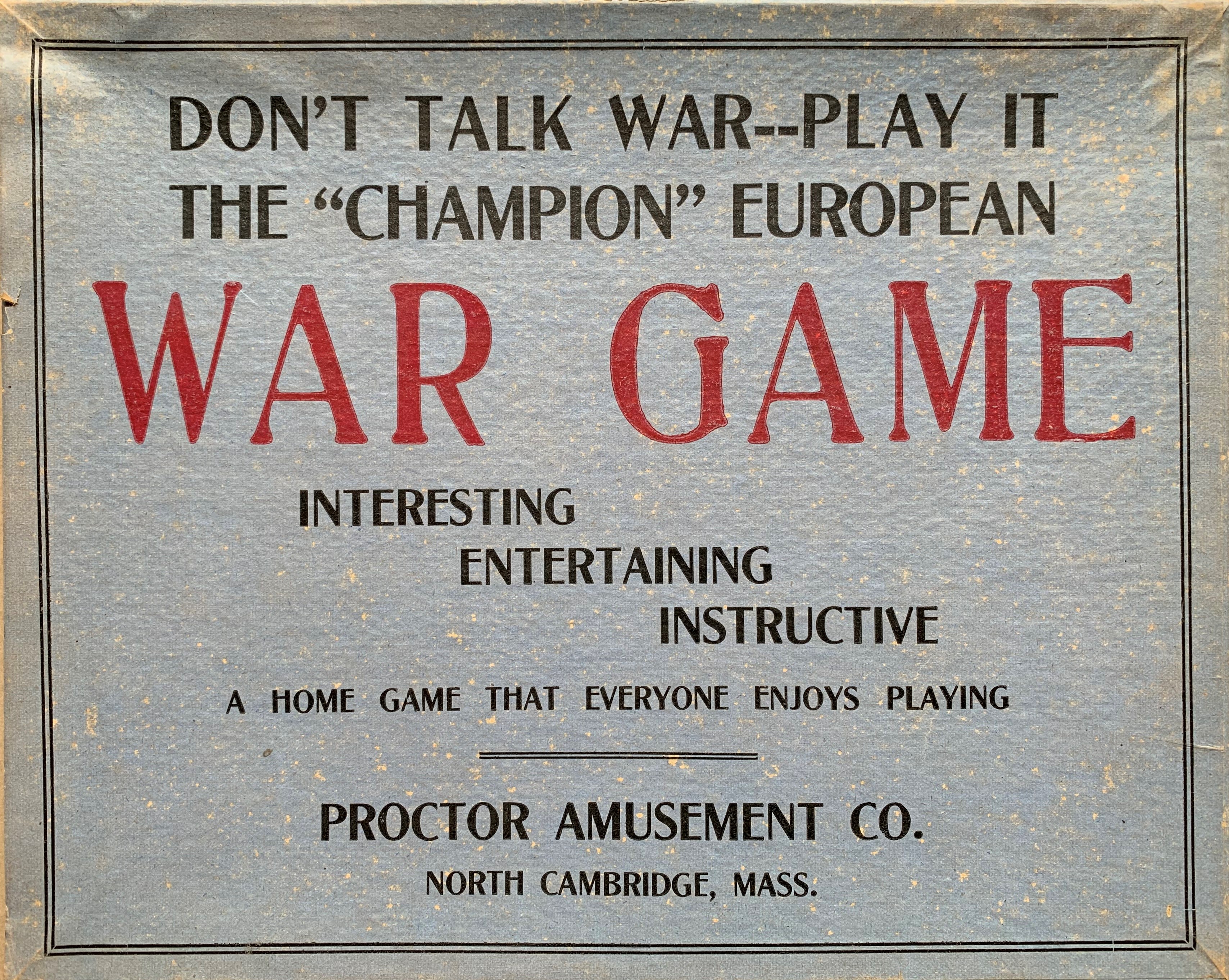 Box cover for The Champion European War Game