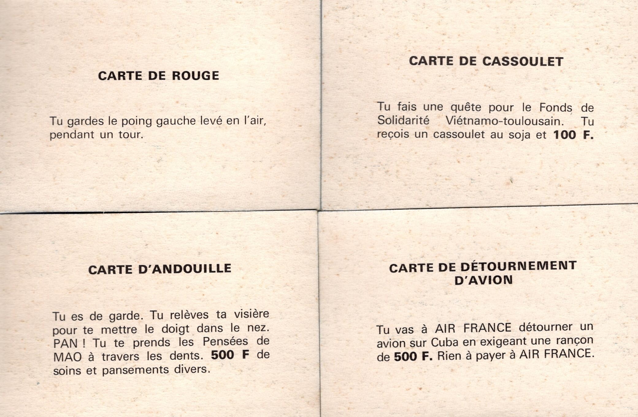 Chance cards from Moi y’en a vouloir des sous