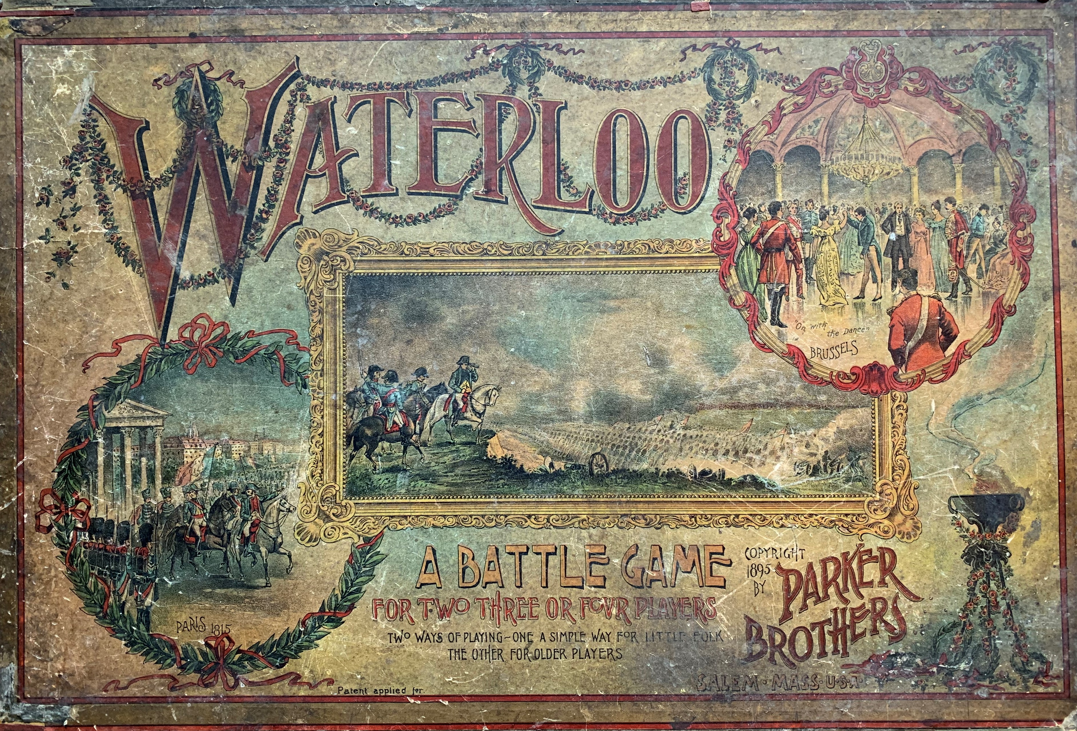Box cover for Parker Brothers Waterloo game