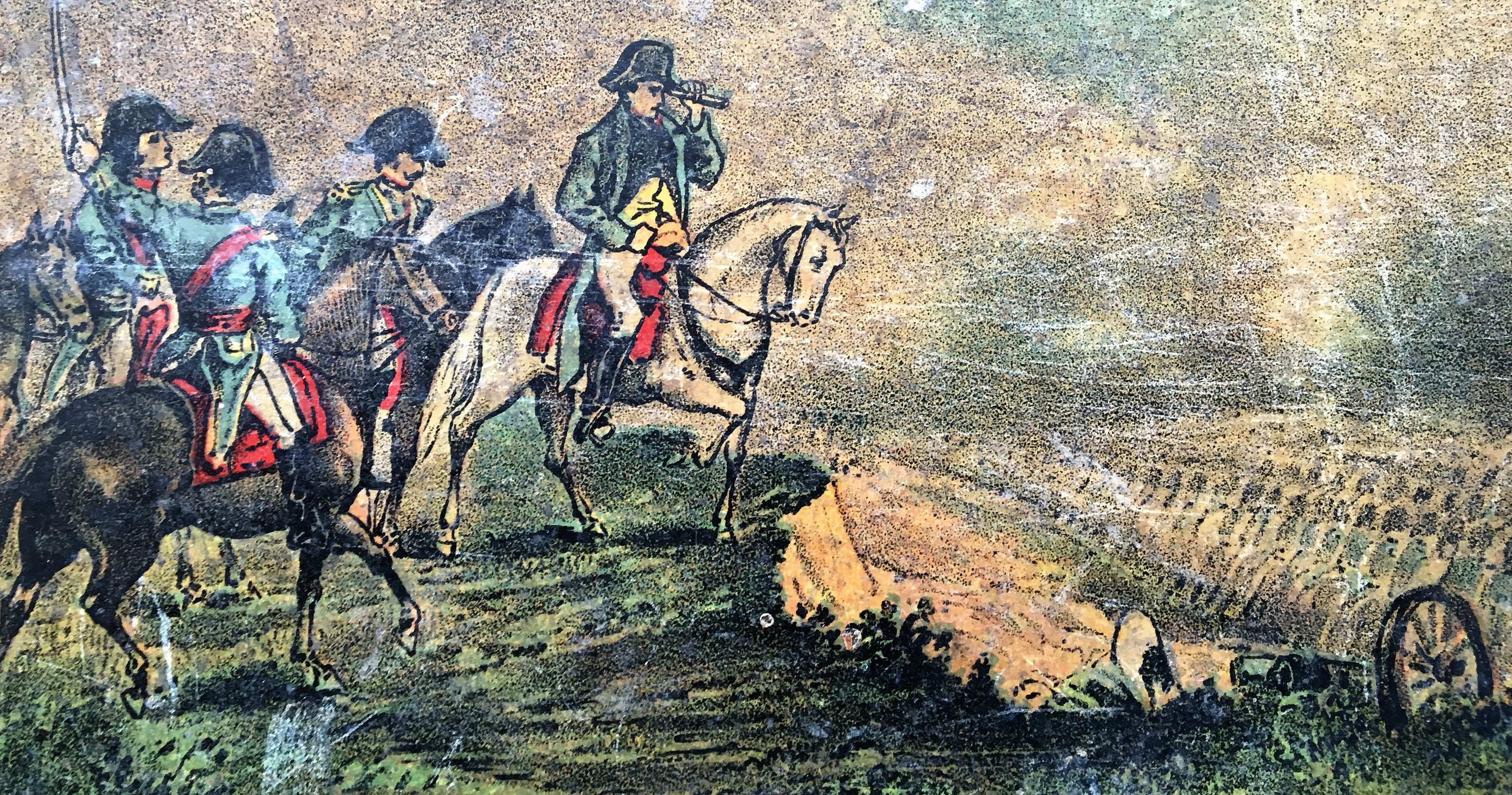 Detail from the Waterloo board showing Paris and Napoleon’s starting position