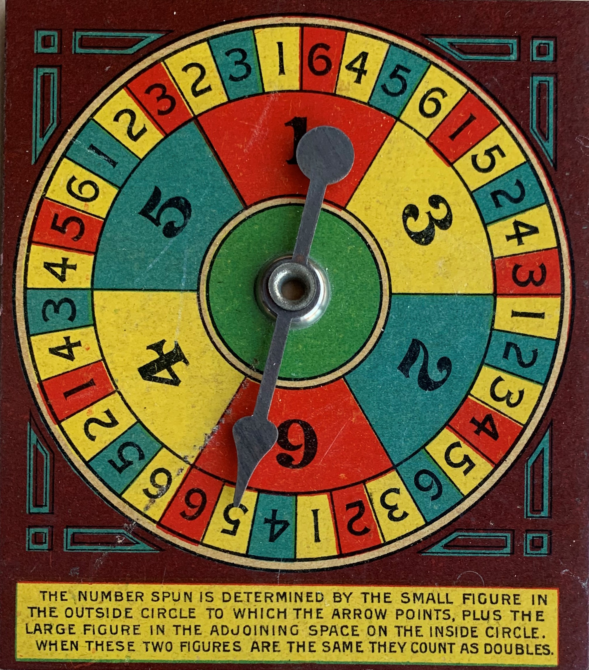 Spinner from The Rough Riders designed to mirror two dice