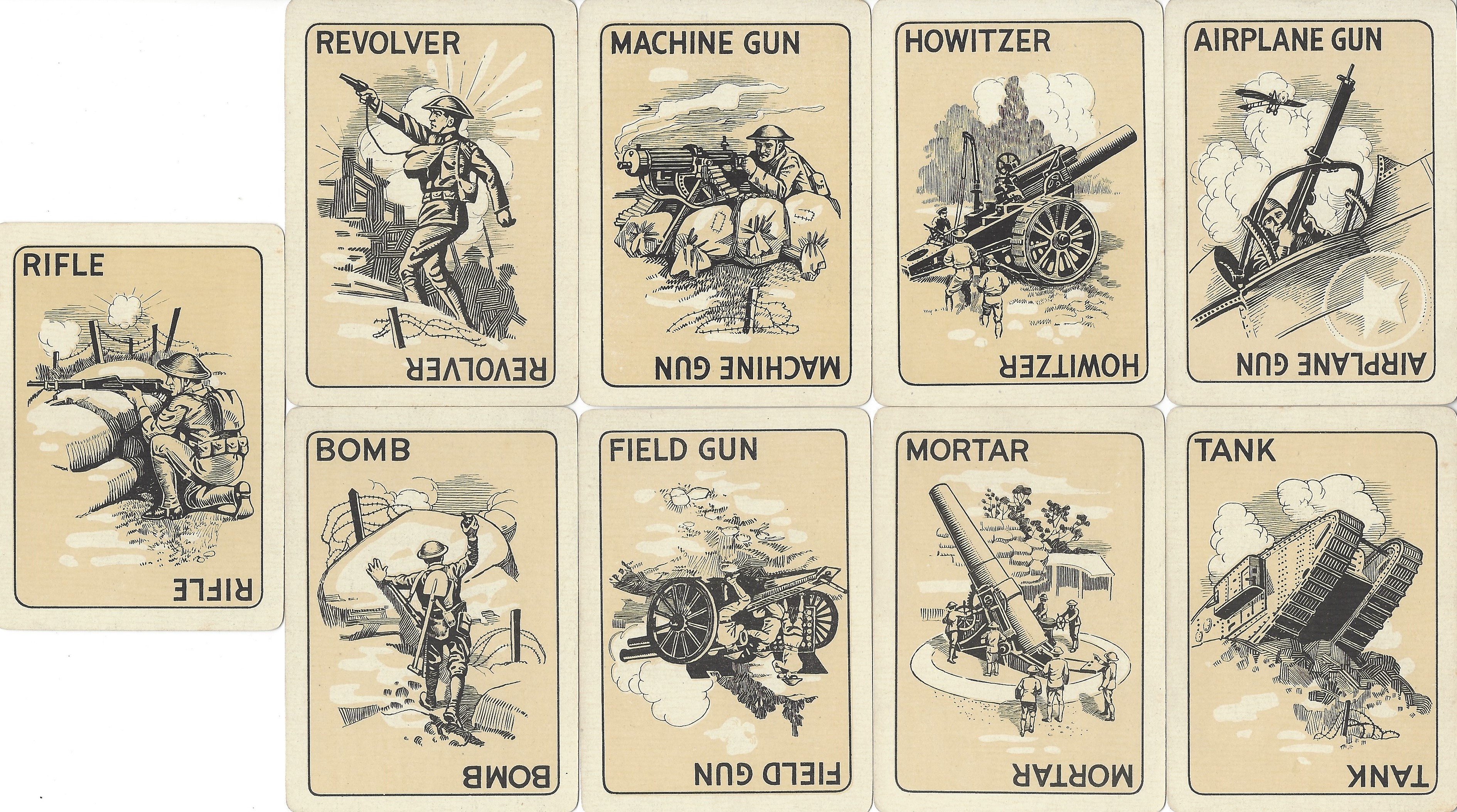 Weapon cards from Camouflage