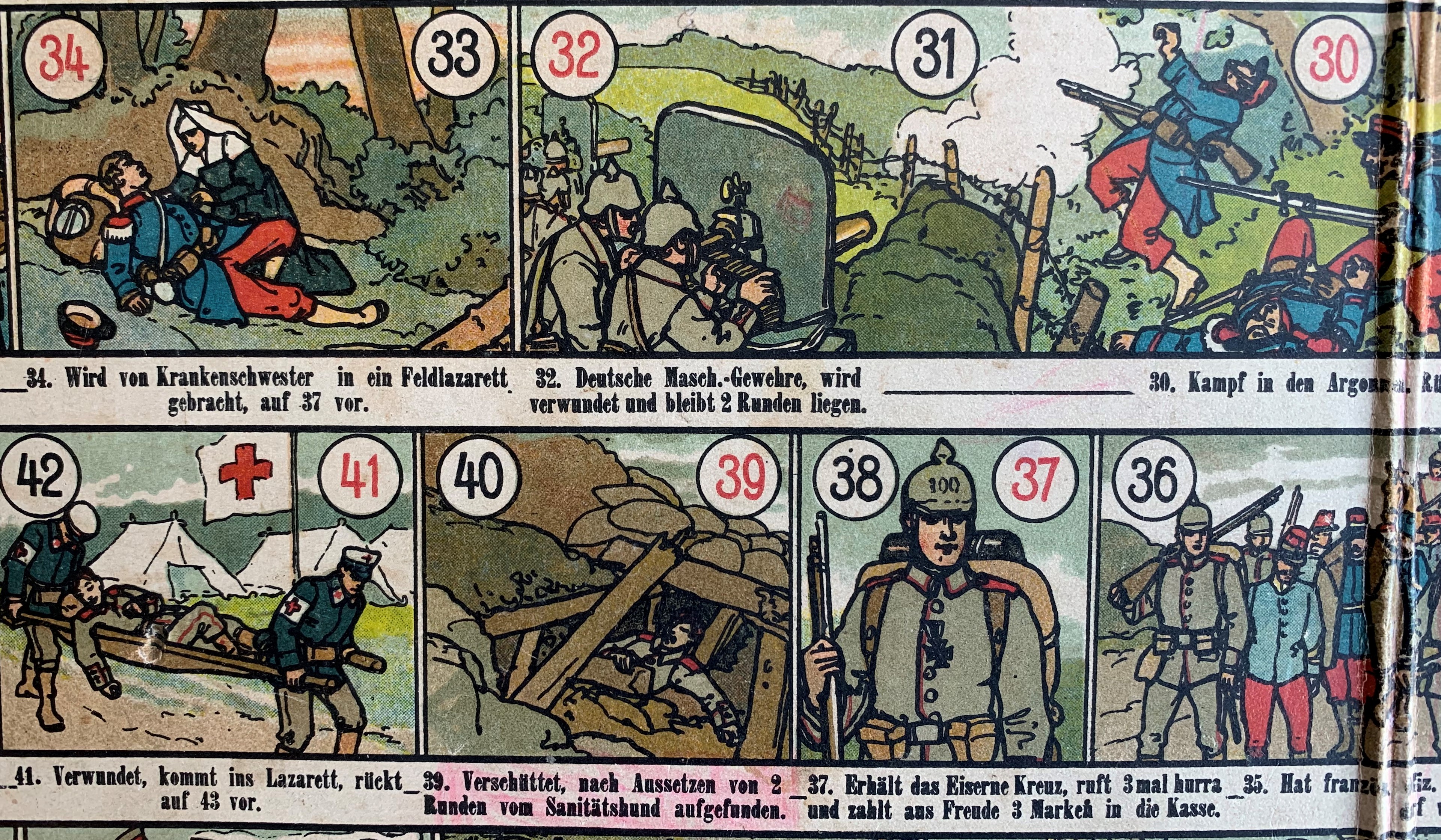Medics on the French-German trench game board