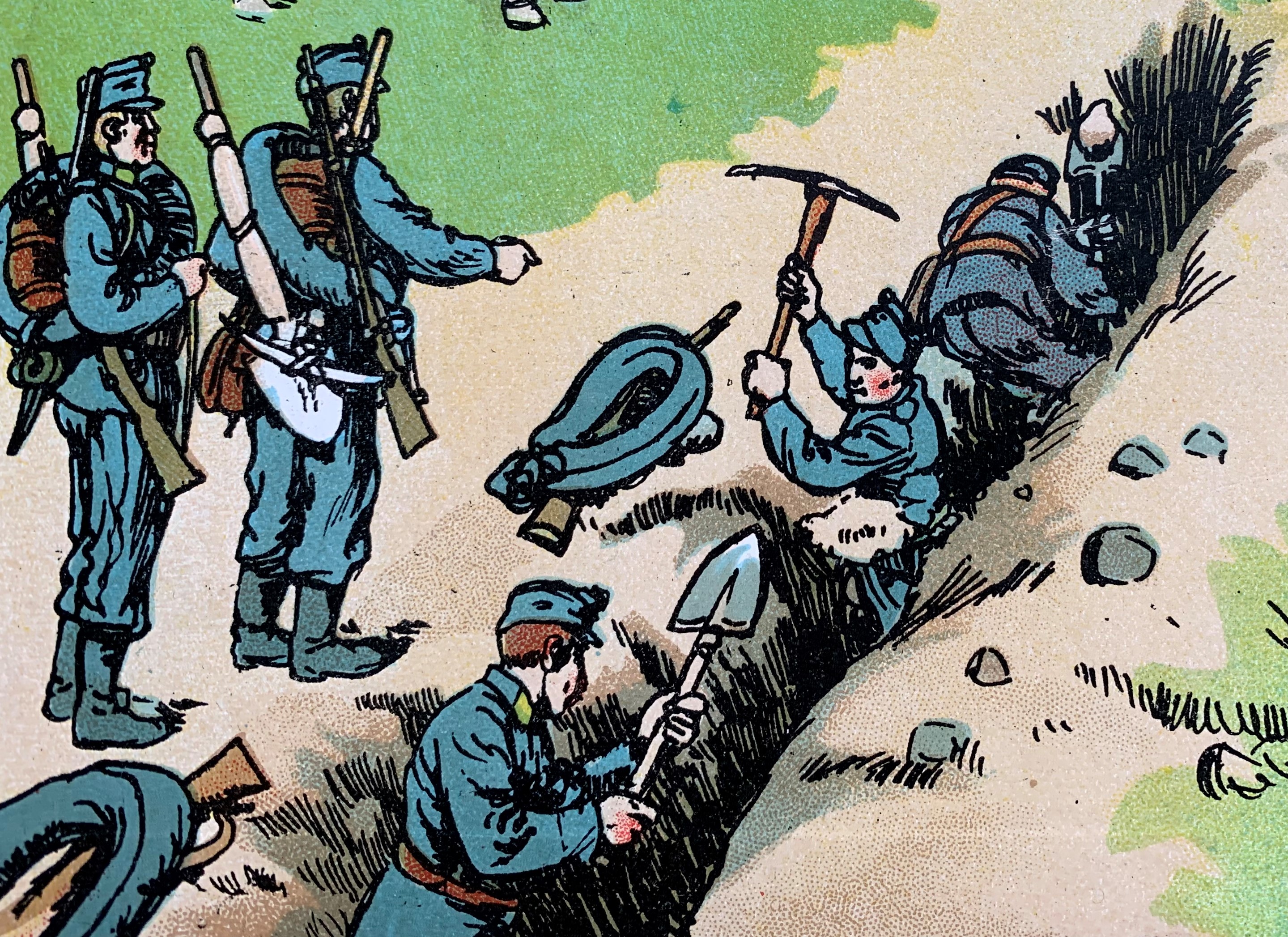 Trench digging illustration on the Kampf gegen Russland board