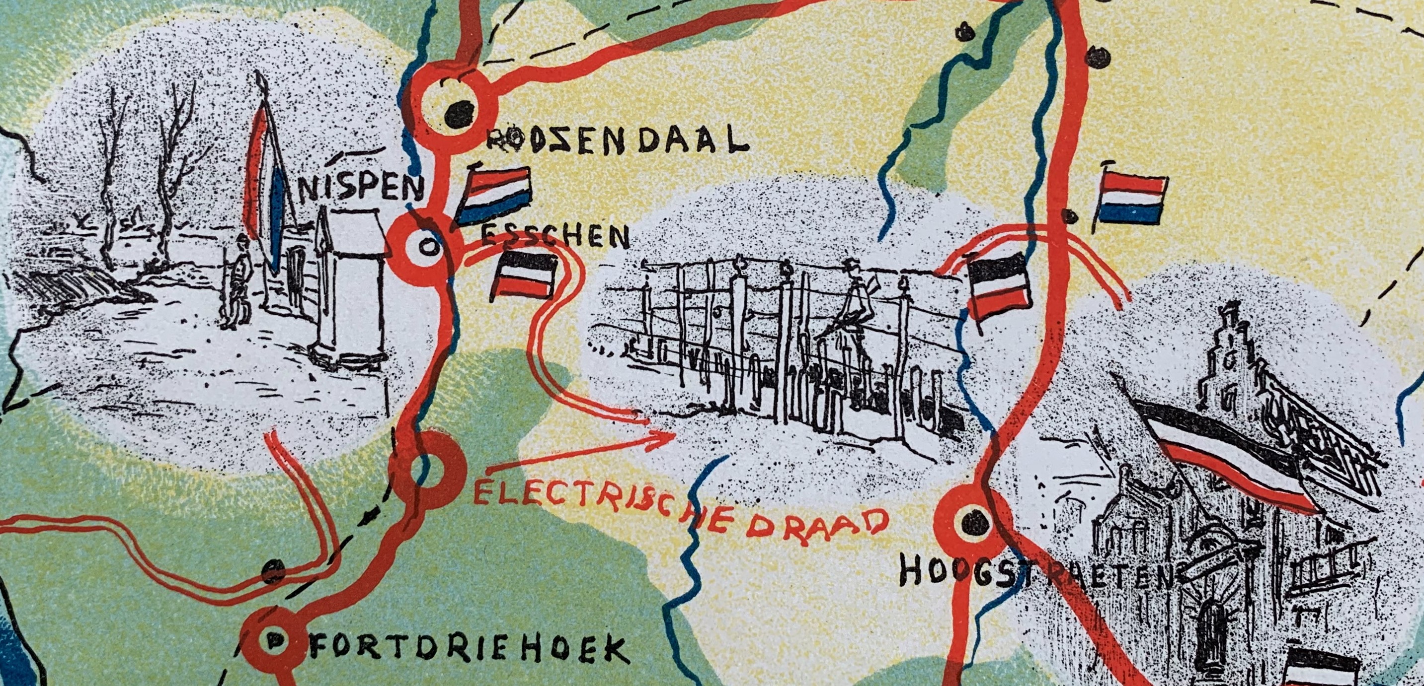Electric fence on the Het Nieuwe Koerierspel board
