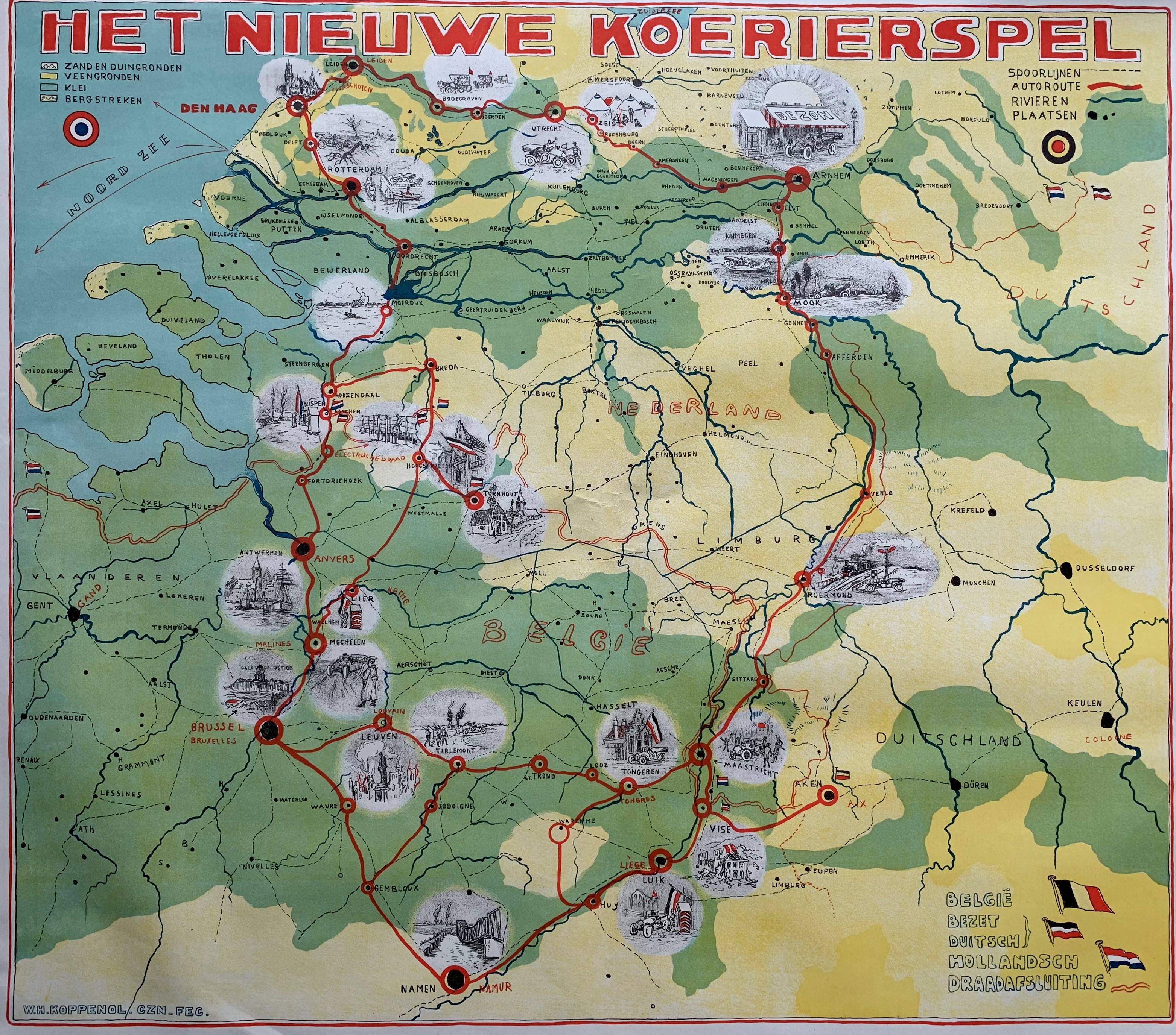 Full map for Het Nieuwe Koerierspel