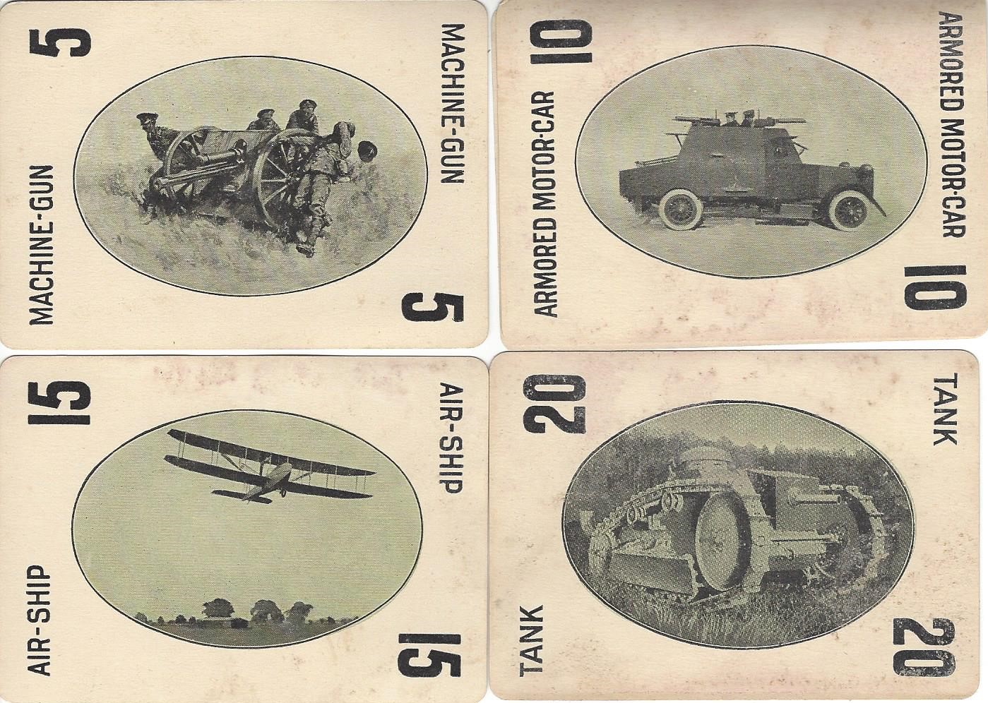 Technology cards from The U.S. Army Game