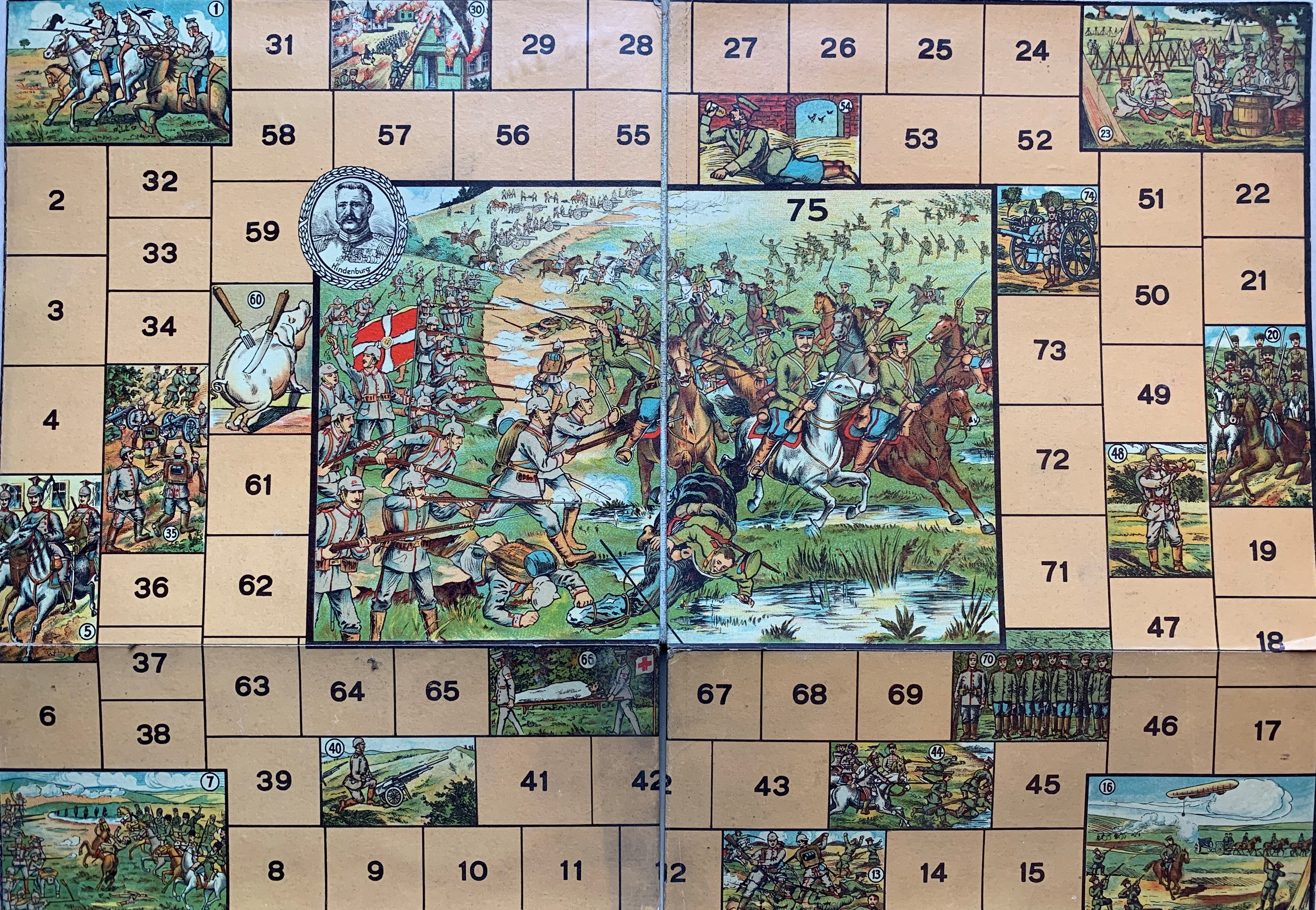 Game board for Schlacht bei Tannenberg showing the scale of the victory